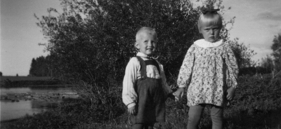A boy and a girl in 1930's Finland